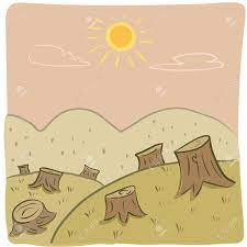 La deforestación o desforestación es un proceso provocado por la acción de los humanos, en el que se destruye o agota la superficie forestal, generalmente con el objetivo de destinar el suelo a otra actividad. Ilustracion De La Deforestacion En Estilo De Dibujos Animados Ilustraciones Vectoriales Clip Art Vectorizado Libre De Derechos Image 64316845