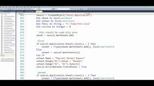 Of course, it is far too complicated to first make a sheet active and then refer to it as the activesheet, to. Vb Net Excel How To Fix Error Select Method Of Range Class Failed Youtube