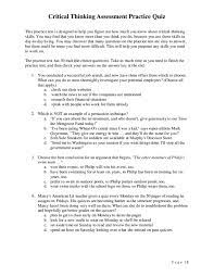 To explain proper park behavior c. Pdf Critical Thinking Assessment Practice Quiz Florizza Alolor Academia Edu