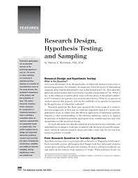 It is an idea that is based on evidence and must be proved through facts and examples. Research Design Hypothesis Testing And Sampling Studocu