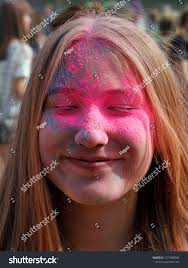 Girl Color Festival Krakow Poland June Stock Photo 1371898280