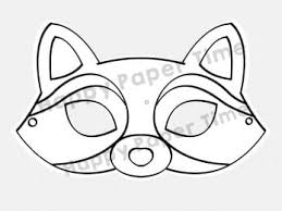 Plus coloring helps develop fine motor skills. Raccoon Mask Animal Coloring Craft Printable Template Happy Paper Time