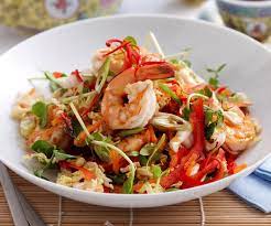 Warm Asian Prawn Salad Recipe Prawn Salad Asian Salad Recipe Prawn Recipes