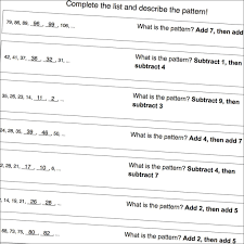 Math Worksheets Addition And Subtraction Patterns Math Worksheets Number Patterns Worksheets Printable Math Worksheets
