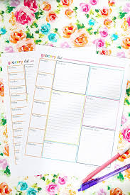 The first part is for the list of the items you plan to buy. Free Printable Grocery List And Meal Planner Abby Lawson