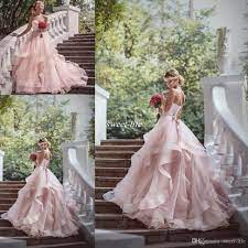 Romantic Ball Gown Wedding Dresses Ruffles Organza Beads Lace Sweetheart Neck Sash 2019 Country Outdoor Wedding Bridal Gowns Plus Size Full Ball Gown Wedding Dr Ball Gowns Wedding Best Wedding Dresses