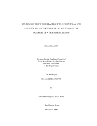 Culturally Responsive Leadership
