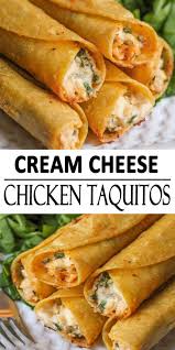 Cream cheese tortilla wraps chicken recipes | yummly from lh3.googleusercontent.com for a change of pace, try substituting ham or turkey for the chicken. Cream Cheese And Chicken Taquitos Delishtasty Com