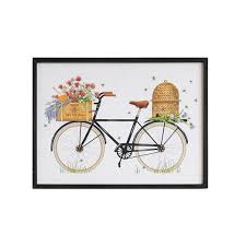 Why are bicycles a subject of fine art? Bicycle Framed Wall Art Flowers Bees Salty Home