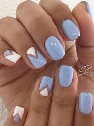 Shake nail polish sky and apply two (2) coats for complete coverage. Cool Light Blue Nail Design Bluenail Light White Nails Bluenails Trendy Nails Nail Designs Spring Diy Nails