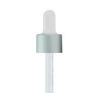 18MM Aluminum Matt Silver Dropper with Glass Tube, Silicone ...