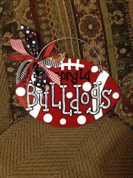 Football Door Hangers College Nfl High School Teams Approximately 15 Across With Wire Hanger And Ribbons In 2020 Football Door Hangers Door Hangers Hanger Crafts