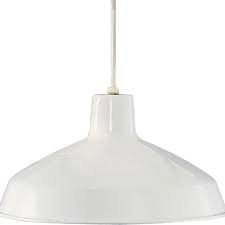 Progress Lighting 1 Light White Pendant With Metal Shade P5094 30 The Home Depot White Pendant Light White Pendant Light Fixture Pendant Light Fixtures