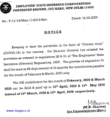 Provisions act 1952, let us examine some. Esi Contribution Due Date Extended For February March 2020