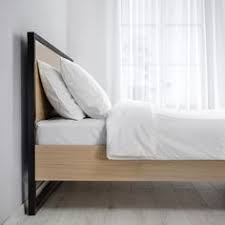 Oksfjord Bettgestell Eichenfurnier Weiss Lasiert Schwarz 160x200 Cm Ikea Osterreich Bettgestell Haus Deko Ikea