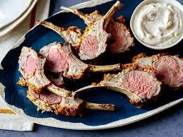 Air Fryer Rack Of Lamb With Roasted Garlic Aioli Recipe Food Network Recipes Roasted Garlic Aioli Rack Of Lamb