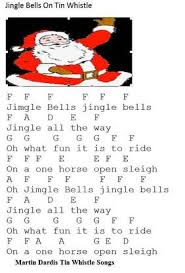 Need help learning how to play jingle bells on the recorder? Jingle Bells Tin Whistle Easy Piano Sheet Music Irish Folk Songs