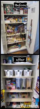 The Thrifty Home Simple Solutions To Organize A Deep Pantry Deep Pantry Deep Pantry Organization Kitchen Drawer Organization Diy