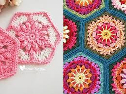 I am sure there are many variations in how the granny hexagons can be worked, but this is how i do it. Crochet Flower Hexagons Free Patterns