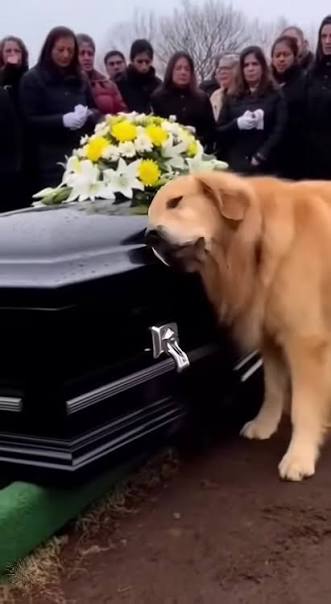 Dog at His Owner Funeral | TikTok