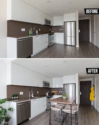 tiny apartment kitchen  becki and chris