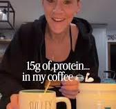 I used to drink my coffee with creamer that did absolutely nothing for me…  😅, Now I just add this and it:, ☕ sweetens my coffee on its own, 💪🏻 adds  15g of protein, ✨ supports my skin, hair & nails, ...