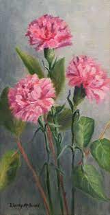 Pink Carnations Flower Painting Carnation Flower Painting