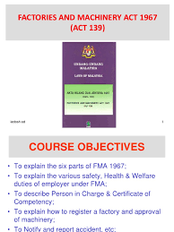 Inspectors may investigate accidents and dangerous occurence and. 2 Factories And Machinery Act 1967 Pg 7 12 Safety Government