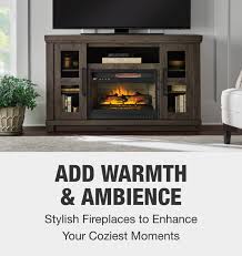 Sharlowe 64 tv stand with electric fireplace charcoal inserts. Fireplaces The Home Depot
