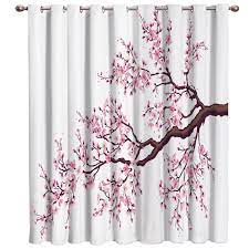Picture is driftaway ada blooming floral window curtain valance 52'' x 18'' multi; Pink Cherry Blossoms Flower Window Treatments Curtains Valance Bathroom Curtains Kitchen Fabric Floral Decor Curtain Panels With Curtains Aliexpress