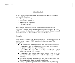 Swot analysis provides information that is helpful in matching the firms' resources and capabilities to the competitive environment in which it operates and is therefore. Swot Analysis Essays Recent Posts