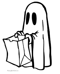 Coloring pages are funny for all ages kids to develop focus, motor skills, creativity and color recognition. Halloween Ghost Coloring Pages 001