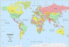 Atlas (plural atlases or atlantes). Vgpd Weltkarte Atlas Geographie Politisches Qualitatsposter In Papier A1 Amazon De Kuche Haushalt