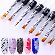 Gradient Rhinestone Handle Uv Gel Brush Liner Painting Pen French Drawing Brush Nail Art Manicure Tools For Gel Lak Nail Art Tools Nail Brushes Purple Manicure