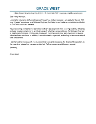 The only software engineering cover letter guide you'll need. Professional Software Engineer Cover Letter Examples Livecareer