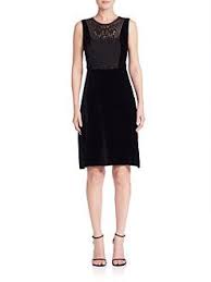 Elie Tahari Jade Embellished Velvet Dress Little Black Cocktail Dress A Line Dress Dresses