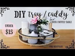 Diy Dollar Tree Farmhouse Style 2 Tier Display Stand For Kitchen Or Bathroom Youtube Diy Tray Farmhouse Style Coffee Table Diy Coffee Table