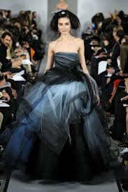 Beautiful Black And Blue Wedding Dresses Black Wedding Gown Oscar De La Renta Weddingbells Black Wedding Gowns Black Wedding Dresses Ball Gowns Wedding
