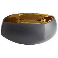 Eda Bowl Black And Gold Black Gold Jewelry Decorative Bowls Cyan Design