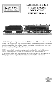 railking 4 6 2 k 4 steam engine operating instructions