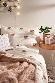 Peach Duvet Cover Set Roomideastumblr Aesthetic Bedroom Aesthetic Room Decor Bedroom Design