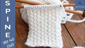 Learn how to bind off your knitting project. Spine Stitch A Two Row Repeat Knitting Pattern So Woolly Youtube