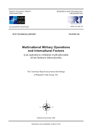 Pdf Multinational Military Operations And Intercultural Factors