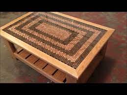Signature design by ashley yarlow living room collection coffee table set. How To Make A Penny Table Youtube