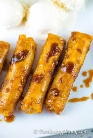 Mini Turon Recipe Banana Lumpia With Caramel Turon Recipe Filipino Desserts Recipes