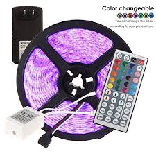 Inieiwo 5m Waterproof Flexible Strip 300leds Color Changing Rgb Smd5050 Led Light Strip Kit Rgb 5m 44key Remote 12v Power Supply