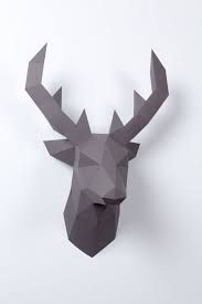 Das lässt man sich nicht zweimal sagen, oder? 3d Papier Hirsch 3d Papier 3d Origami Tiere Papier Tiere