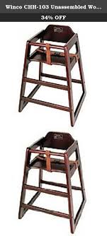 Winco Chh 103 Unassembled Wooden High Chair Mahogany Hi Chair Stacking Mahogany Finish Shipped Knocked Wooden High Chairs Baby High Chair Mahogany Color