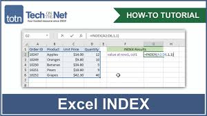 Learn How To Use The Index Function In Microsoft Excel This Tutorial Demonstrates How To Use Excel Ind Excel Tutorials Microsoft Excel Tutorial Excel Formula