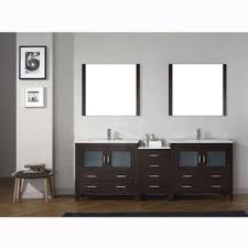 | skip to page navigation. Bathroom Vanities 90 Dior Double Sinks Bathroom Vanity Set In Multiple Finishes With Slim White Ceramic Top With Integrated Square Sinks By Virtu Usa Kitchensource Com